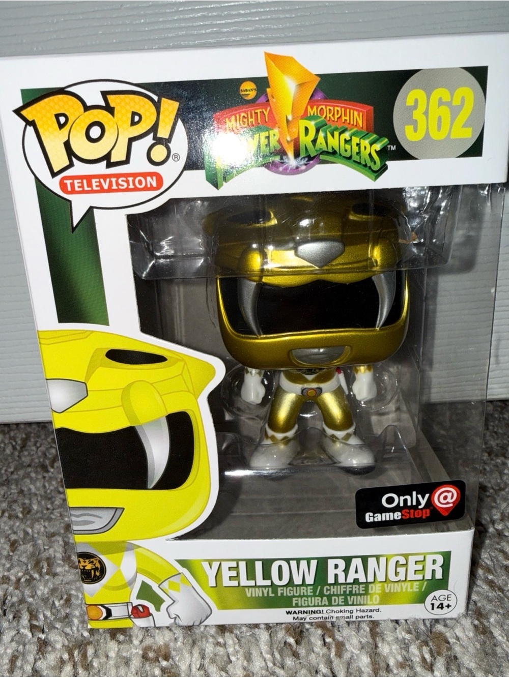 Funko POP! Yellow Ranger Metallic Gold and White #362